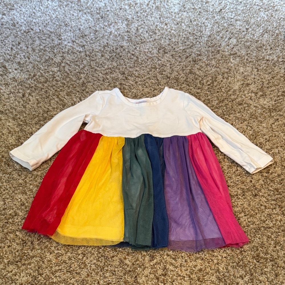 Hanna Andersons Colorful Kids Long Sleeve Dress 6-12 mos